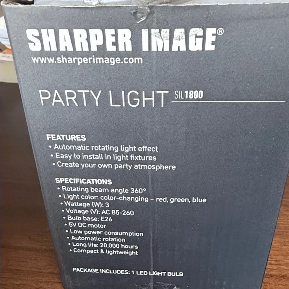 Sharper Image Rotating Disco Light - Vibrant Multicolor